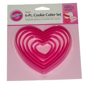 Udstikker st i plastic - 6 hjerter