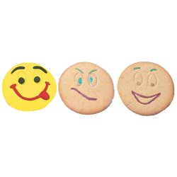  6 cm udstikker med prg og udskubber - Smiley