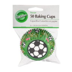 Papir bageforme til muffins / cupcakes med fodbold