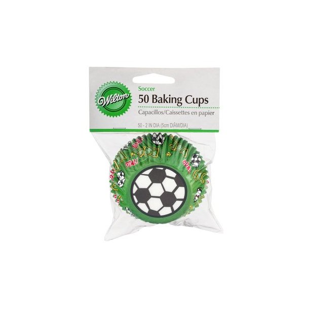 Papir bageforme til muffins / cupcakes med fodbold