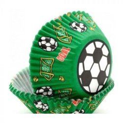 Papir bageforme til muffins / cupcakes med fodbold