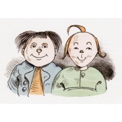 10 cm udstikker - Max & Moritz - uartige b&oslash;rn