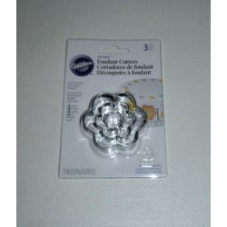 Udstikker st - Blomster - 3 dele i rustfri stl