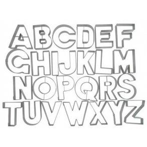  6,5 cm udstikker - Bogstaver - A til Z enkelt
