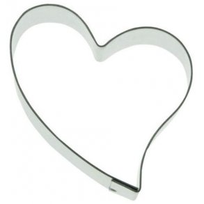  9,5 cm udstikker - Hjerte med svaj