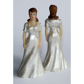  9,5 cm konfirmand - pige med glinsende kjole