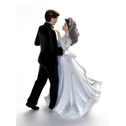 14,5 cm kagefigur til bryllup - Brudevals