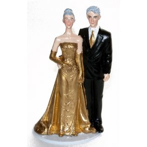 13,0 cm kagefigur til guldbryllup - Mellem