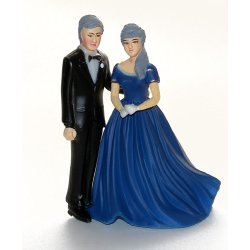 10 cm kagefigur - modent par - bl&aring;