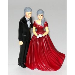 10 cm kagefigur - modent par - r&oslash;d