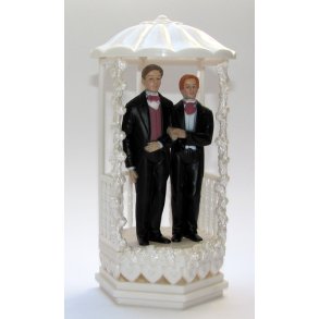 10 cm kagefigur til bryllup - 2 mænd