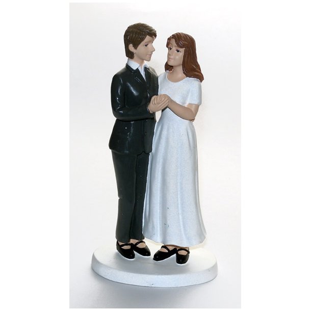 14 cm kagefigur til bryllup - 2 piger