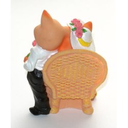 11 cm kagefigur til bryllup - ''Grisepar'' hat