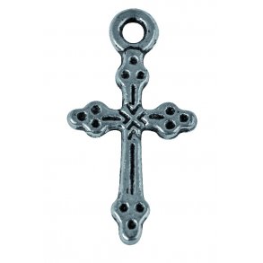 Kortpynt/smykkepynt - kors i metal