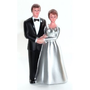 11,5 cm sølvbrudepar