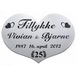 25 r - Skjold til slvbryllup - Fix og frdig