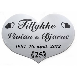 25 r - Skjold til slvbryllup - Fix og frdig