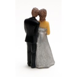   7,5 cm Bryllupsfigur - slvbrudepar