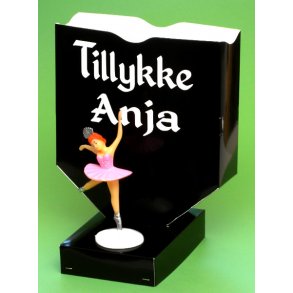 Sangskjuler med balletdanser og navn