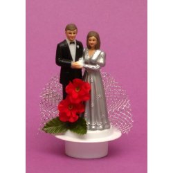  8,8 cm slvbryllupspar - kransekage -  37 mm fod