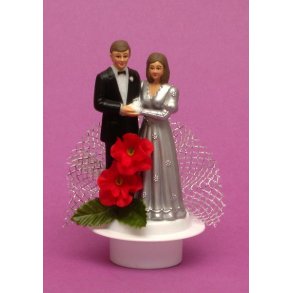  8,8 cm slvbryllupspar - kransekage -  37 mm fod