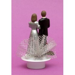  8,8 cm slvbryllupspar - kransekage -  37 mm fod