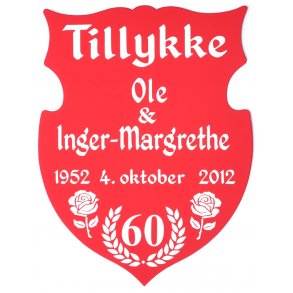 60 r - Skjold til diamantbryllup - Fix og frdig