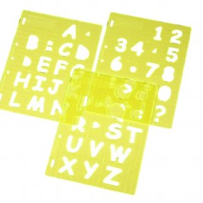 Fiskars skabelon - Store bogstaver og tal, 3 dele