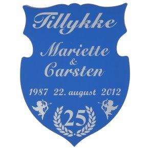 25 r - Skjold til slvbryllup - Fix og frdig