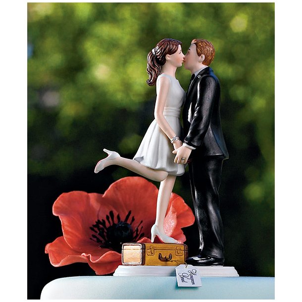 14 cm kagefigur til bryllup - Bryllupsrejse klar