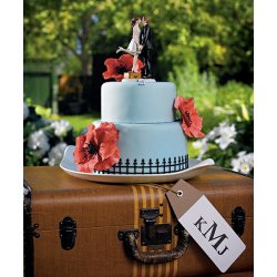 14 cm kagefigur til bryllup - Bryllupsrejse klar
