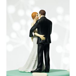 14 cm kagefigur til bryllup - Fr&aelig;k par