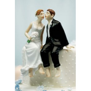 14 cm kagefigur til bryllup - Endelig alene 