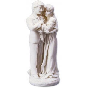 14 cm bryllupsfigur til bryllup - Par med barn