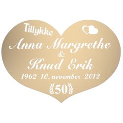 50 r - Skjold til guldbryllup - Fix og frdig