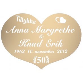 50 r - Skjold til guldbryllup - Fix og frdig
