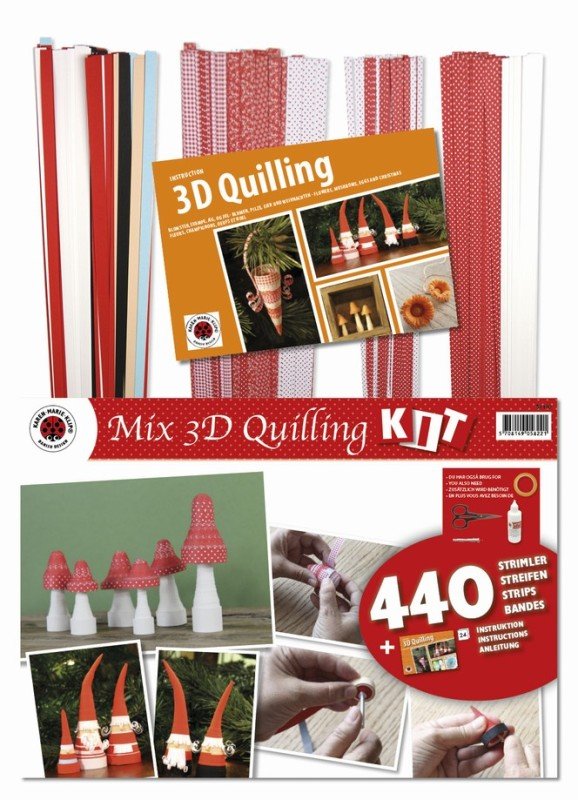 by usund farvning Quilling Kit - 3D sæt 440 dele - Quilling - HolstedHus
