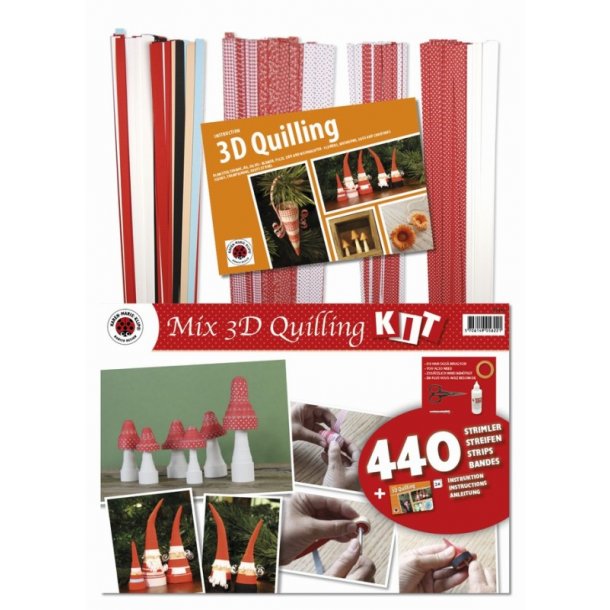 Quilling Kit - 3D s&aelig;t 440 dele