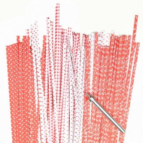  3 mm strimler - 200 stk - rød mix 