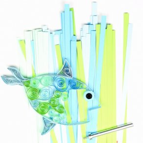  3 mm strimler - 200 stk - grn/turkis mix 