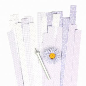10 mm Quilling Strimler - Lilac Mix 120 stk - Lilla Mix