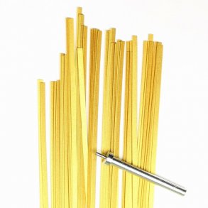  3 mm strimler - 50 stk - guld med glitter