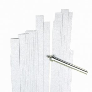 10 mm strimler - 30 stk - sølv med glitter