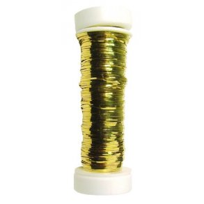 Flad trd i metal - bredde 1 mm - guld look