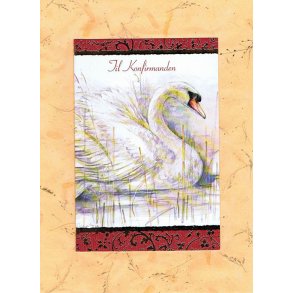 Telegram konfirmation - Svane og guldpræg