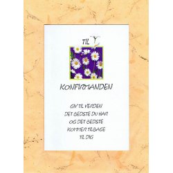 Telegram konfirmation - Blomster og s&oslash;lvpr&aelig;g