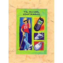 Telegram konfirmation - Dreng med mobil