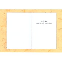 Telegram konfirmation - Dreng ved cafebord