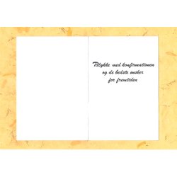 Telegram konfirmation - Dreng der l&aelig;ser