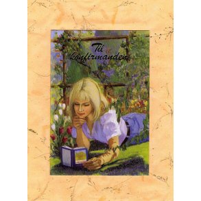 Telegram konfirmation - Pige der læser